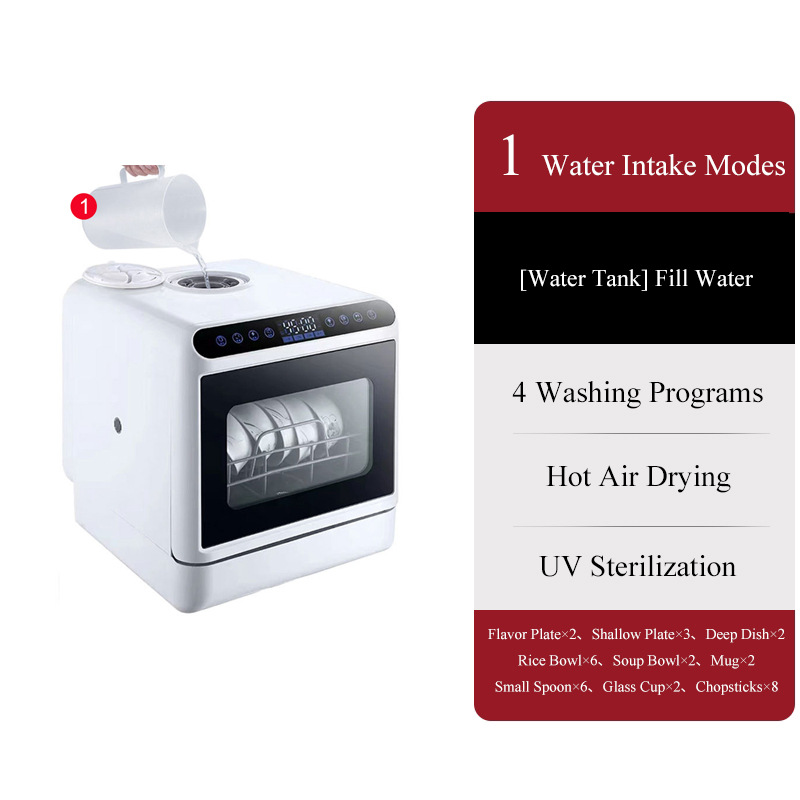 Portable Dishwasher With Water Tank - Mesin Cuci Piring Pintar untuk Meja