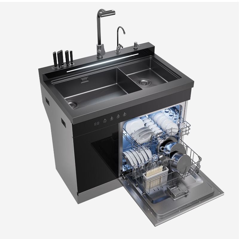 Ultrasonic Dishwasher Sink Integrated - Mesin cuci piring terintegrasi dengan bak