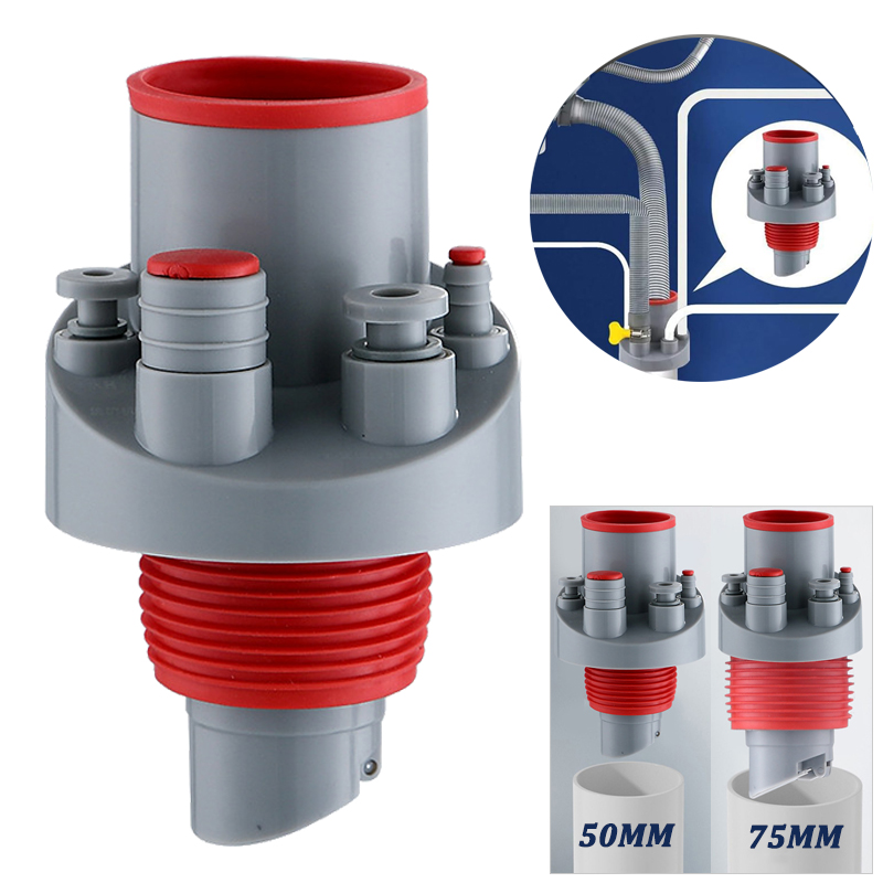 Dishwasher Drain Hose Extension - Konektor Pipa Dapur Lima-dalam-Satu untuk Mesin