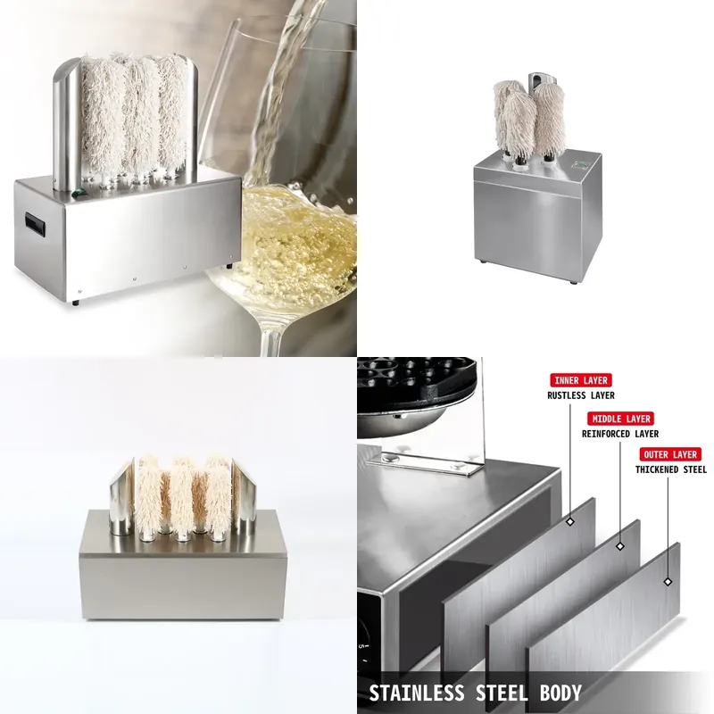 Glass Washer Machine Bar Commercial - Mesin Pemoles Gelas Otomatis 3-in-1, Pencuci,