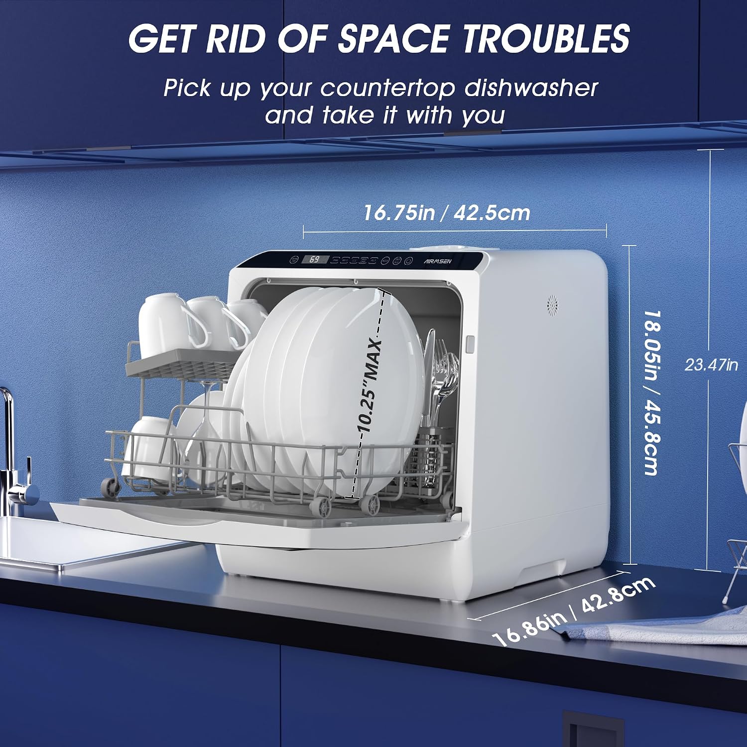 Mesin Cuci Piring Portabel Tan - Portable Dishwasher With Water Tank ulasan dan harga