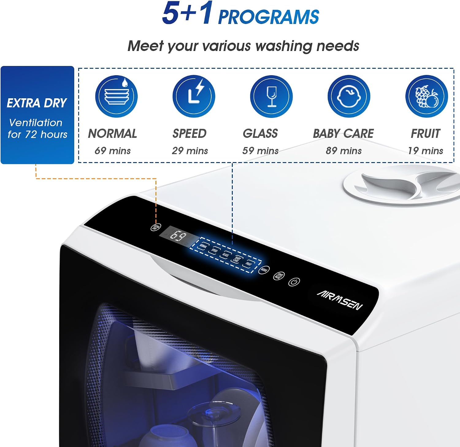 Mesin Cuci Piring Portabel Tan - Portable Dishwasher With Water Tank ulasan dan harga