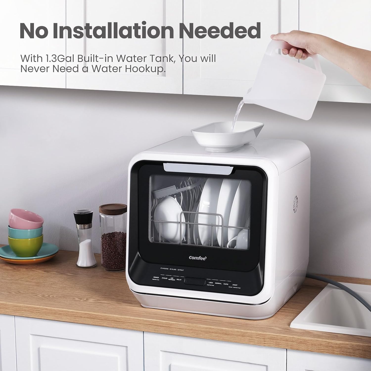 Mesin pencuci piring portabel  - Portable Dishwasher With Water Tank ulasan dan harga