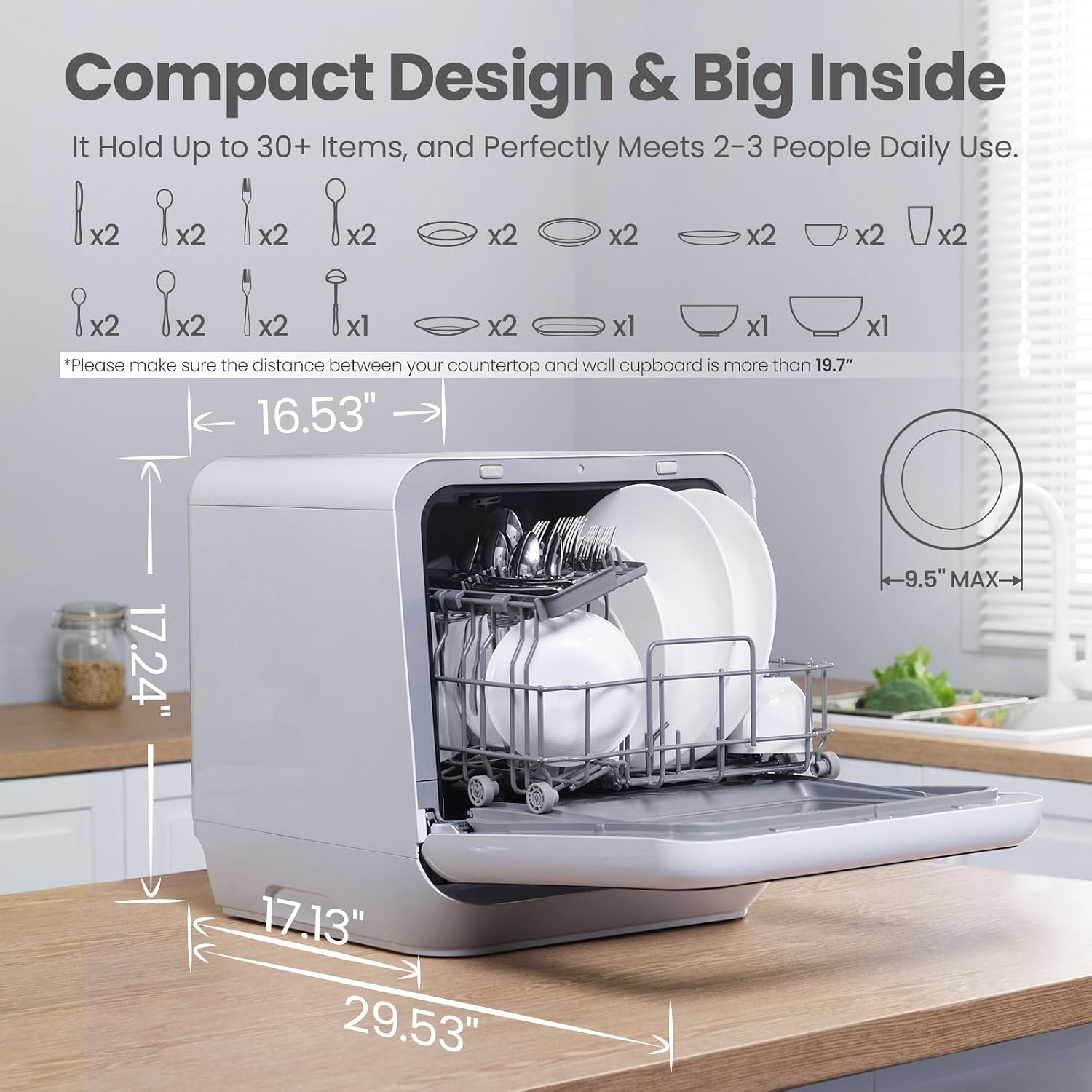 Mesin pencuci piring portabel  - Portable Dishwasher With Water Tank ulasan dan harga