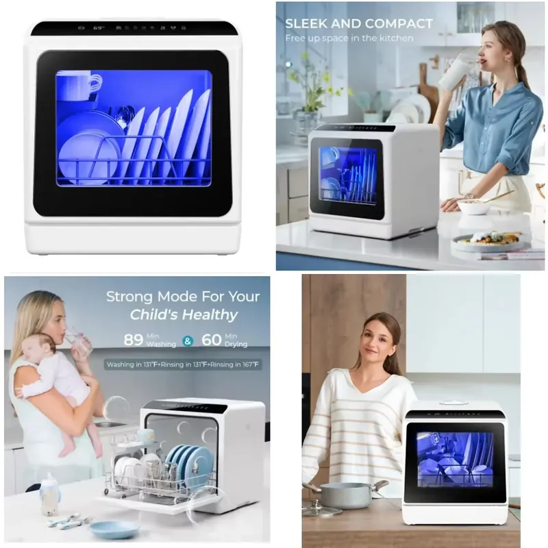 Mesin Cuci Piring Mini Portabe - Countertop Dishwasher Mini Compact ulasan dan harga