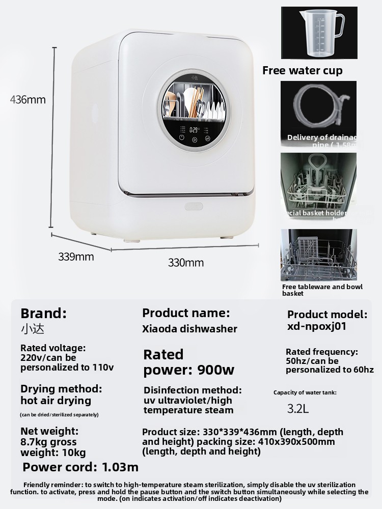 Mesin pencuci piring mini otom - Small Dishwasher For Apartment ulasan dan harga