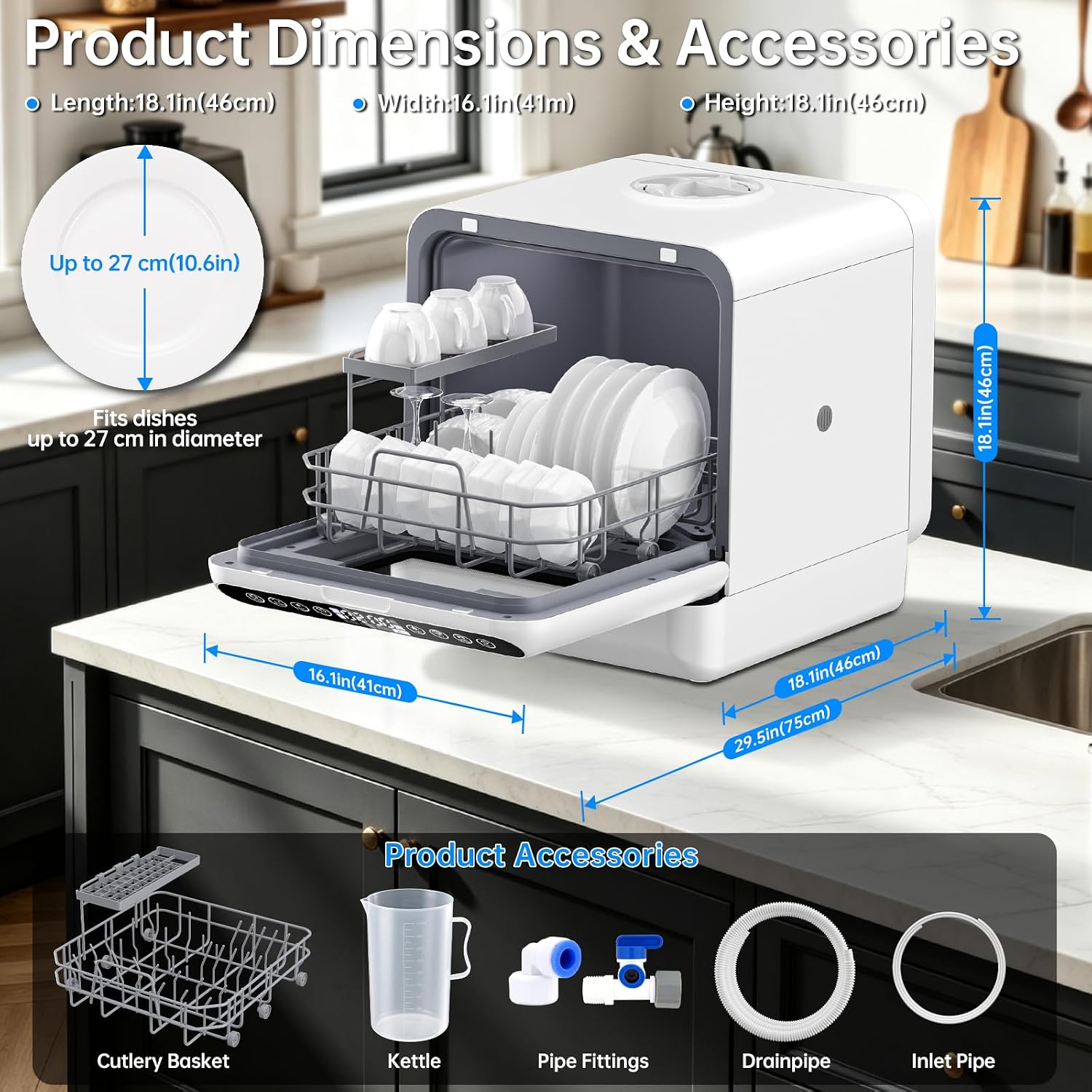Mesin pencuci piring portabel  - Portable Dishwasher With Water Tank ulasan dan harga