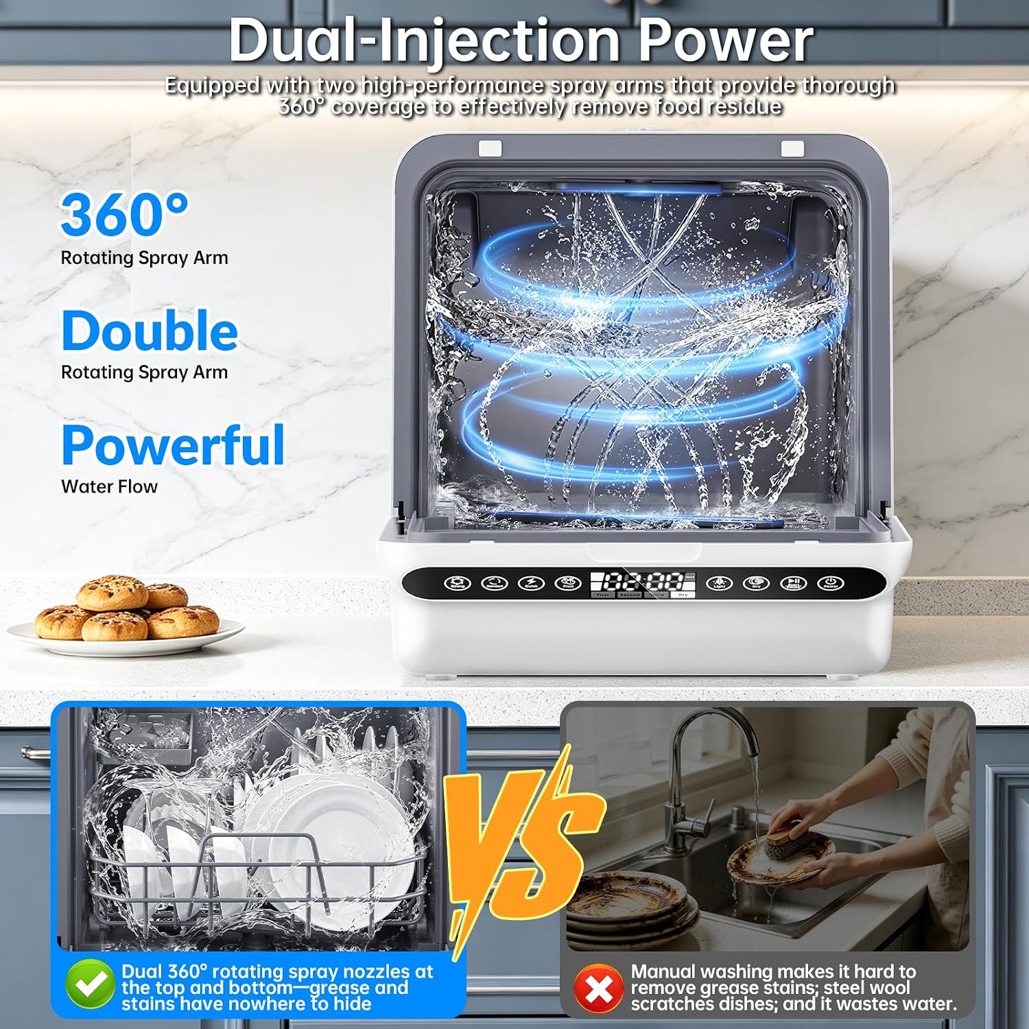 Mesin pencuci piring portabel  - Portable Dishwasher With Water Tank ulasan dan harga