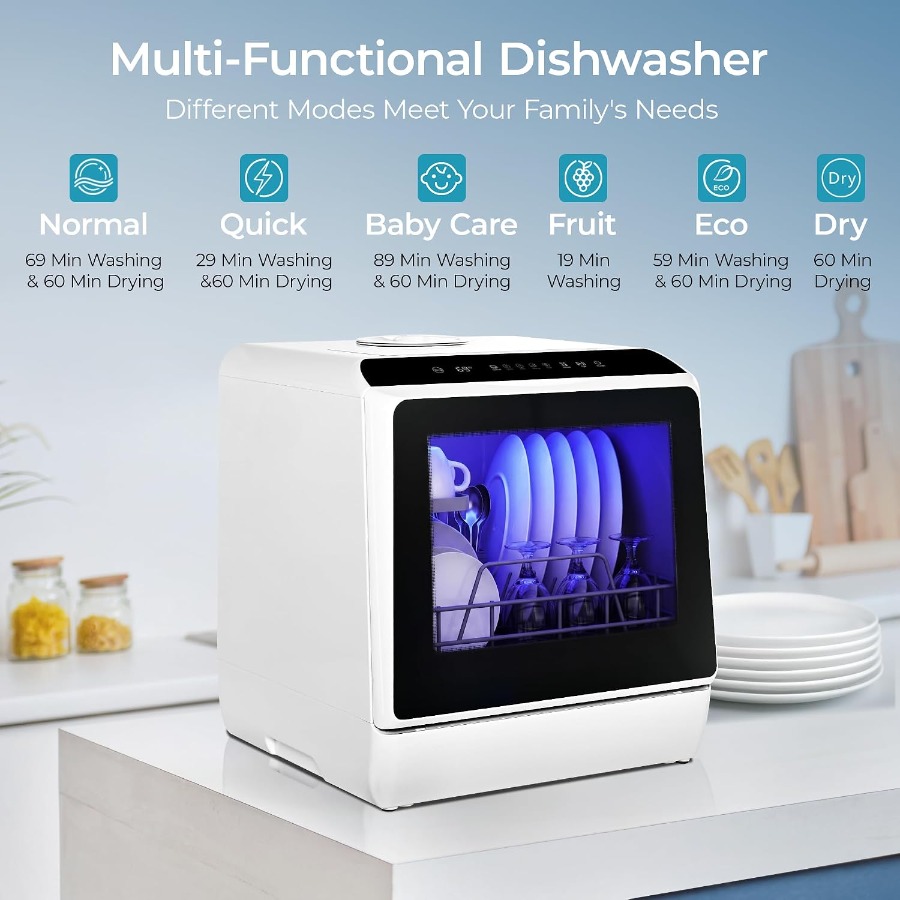 Mesin Cuci Piring Portabel, 6  - Small Dishwasher For Apartment ulasan dan harga