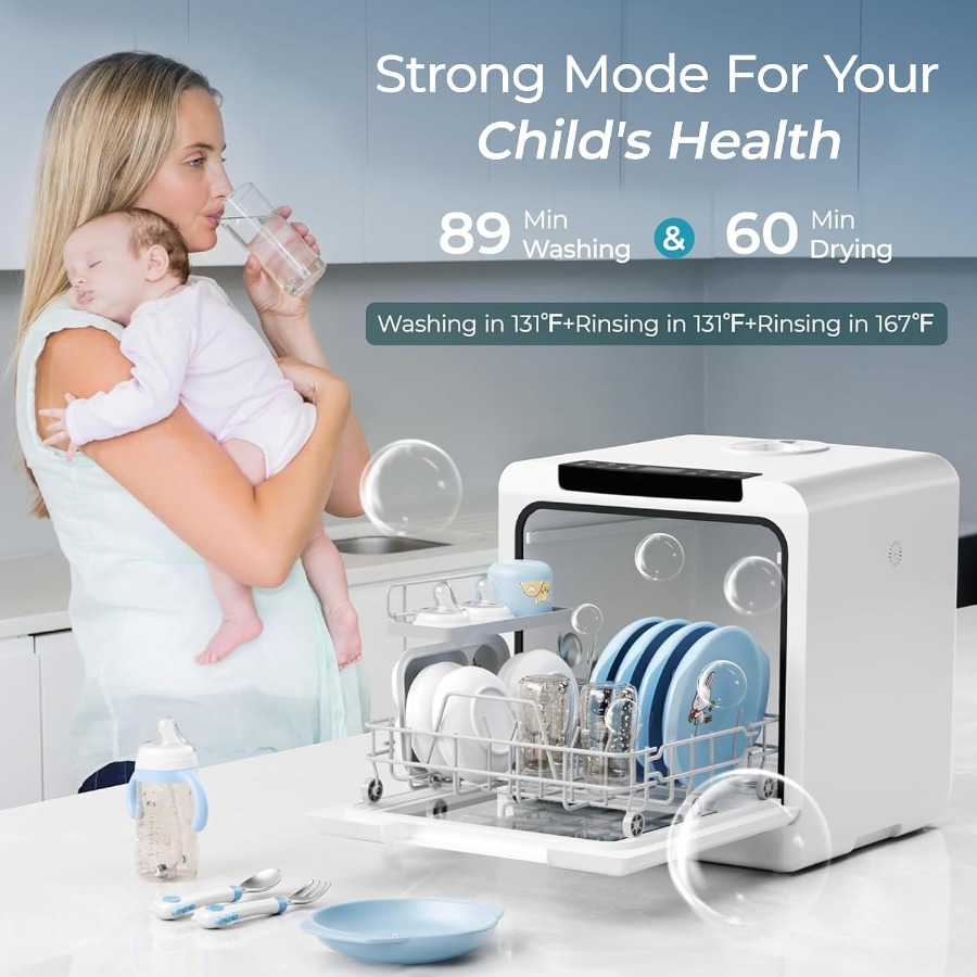 Mesin Cuci Piring Portabel, 6  - Small Dishwasher For Apartment ulasan dan harga