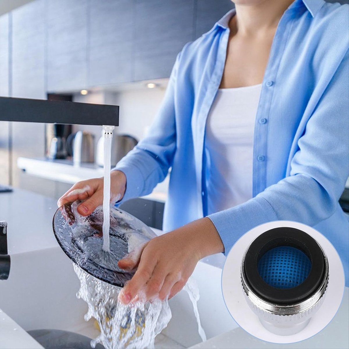 Adaptor Keran Mesin Cuci Pirin - Portable Dishwasher Faucet Adapter ulasan dan harga