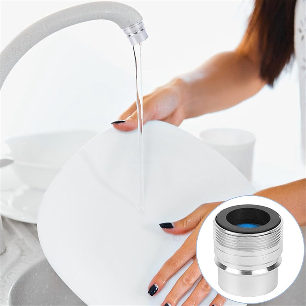 Adaptor Keran Mesin Cuci Pirin - Portable Dishwasher Faucet Adapter ulasan dan harga