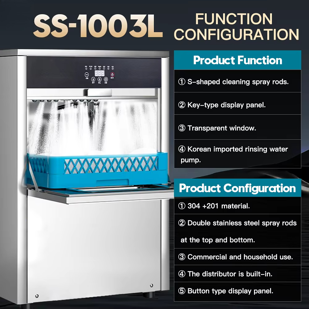 110V/220V Mesin Pencuci Piring - Commercial Undercounter Dishwasher ulasan dan harga